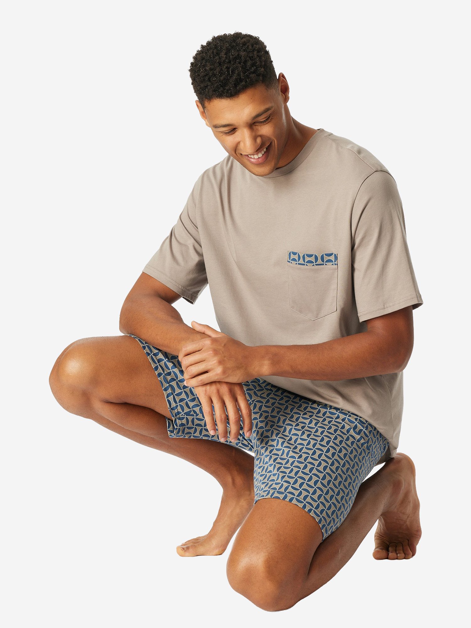 Schiesser Shorty Comfort Nightwear (2 tlg) schlafanzug schlafmode bequem günstig online kaufen