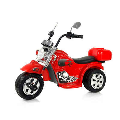Chipolino Elektro-Kindermotorrad Kinder Elektromotorrad Chopper, Belastbarkeit 30 kg, Hupe Gepäckträger Pedal Scheinwerfer