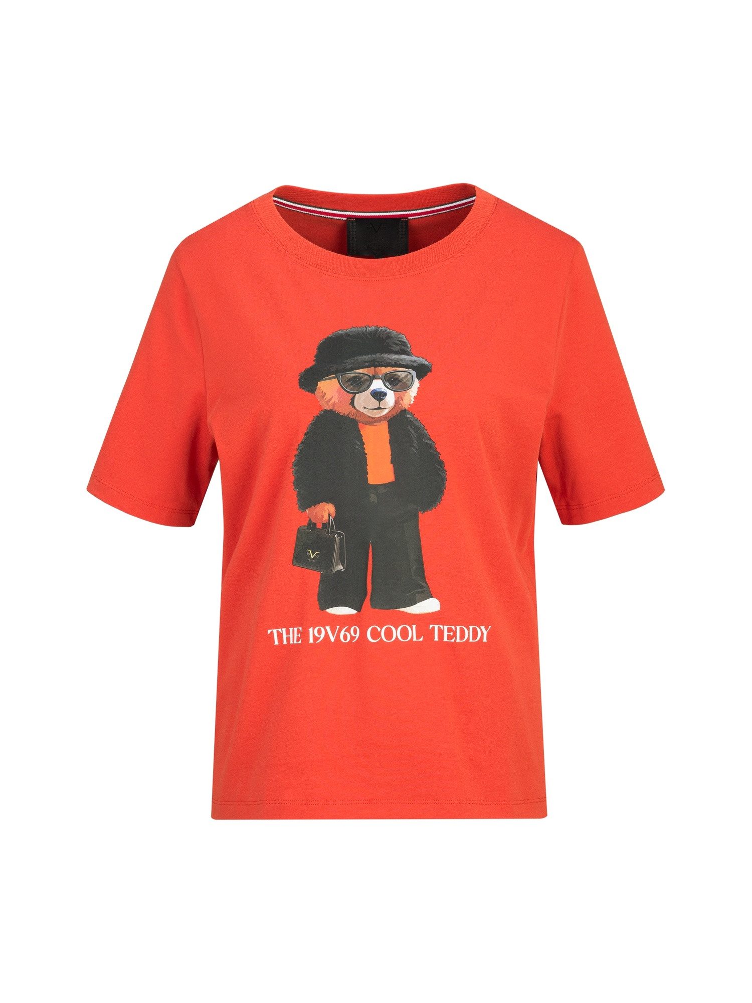 19V69 ITALIA T-Shirt Bellara Cool Teddy Damen Baumwollmix, Oversize mit Rundhals