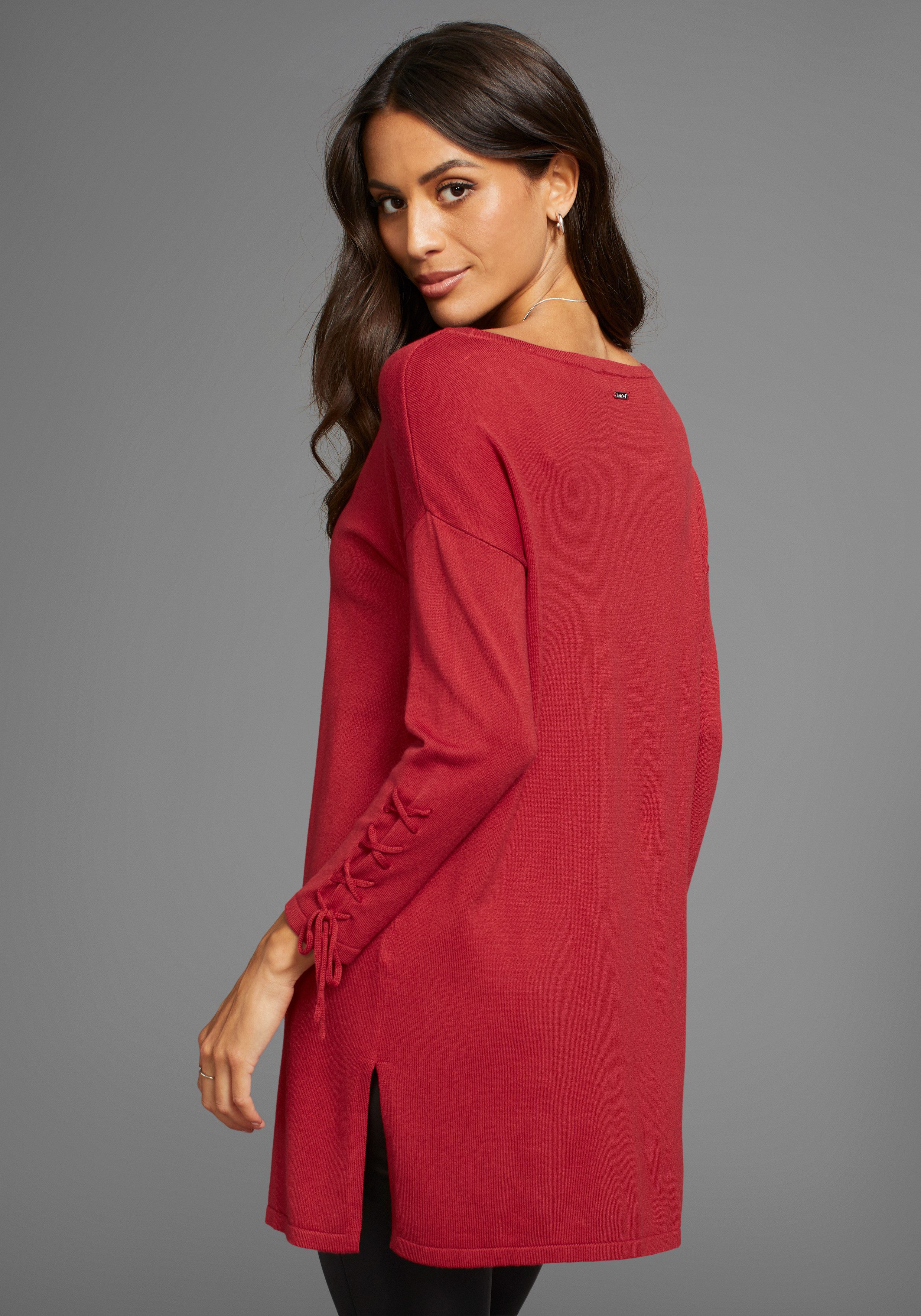Laura Scott Longpullover mit Schnürung am günstig online kaufen