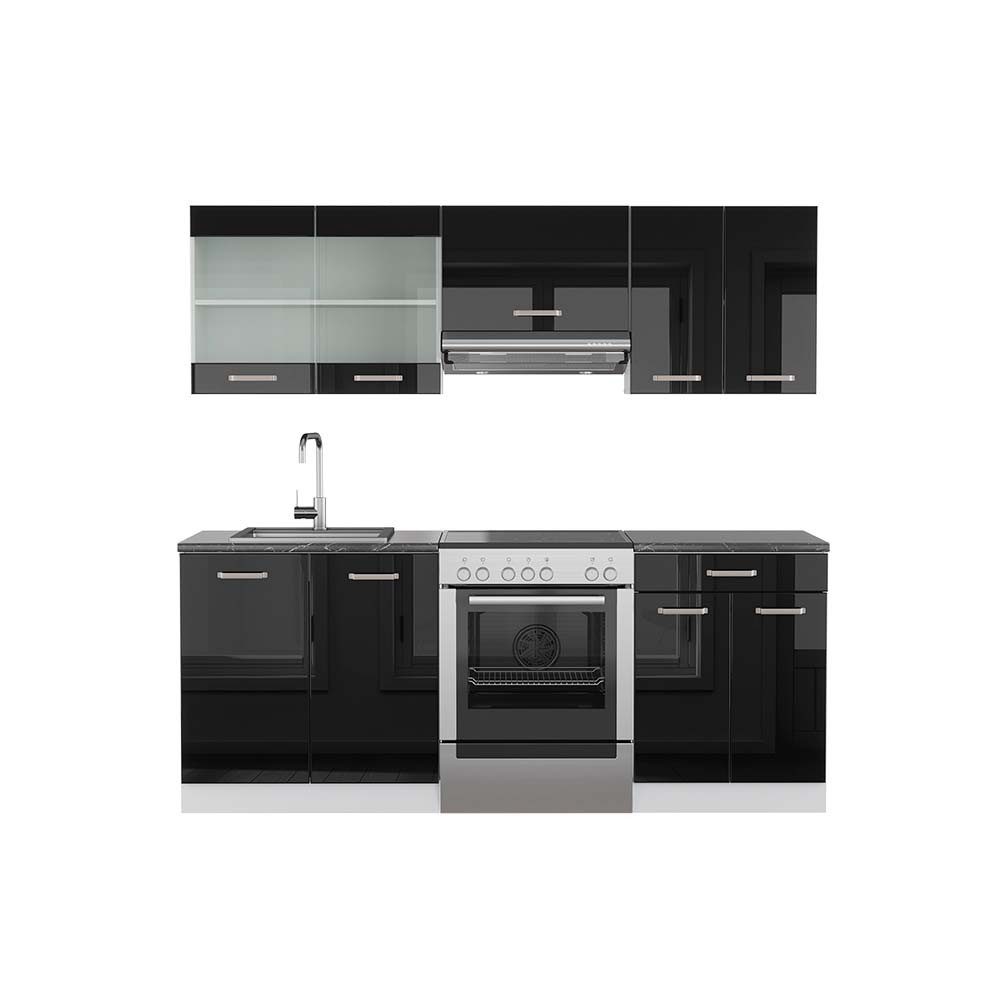 Vicco Küchenzeile R-Line, Weiß Landhaus/Anthrazit, 300 günstig online kaufen