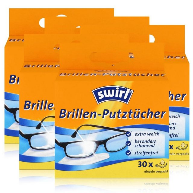 Swirl Swirl Brillen Putztücher 30 stk. Tücher – Mit Anti-Beschlag-Effekt (5e Reinigungstücher