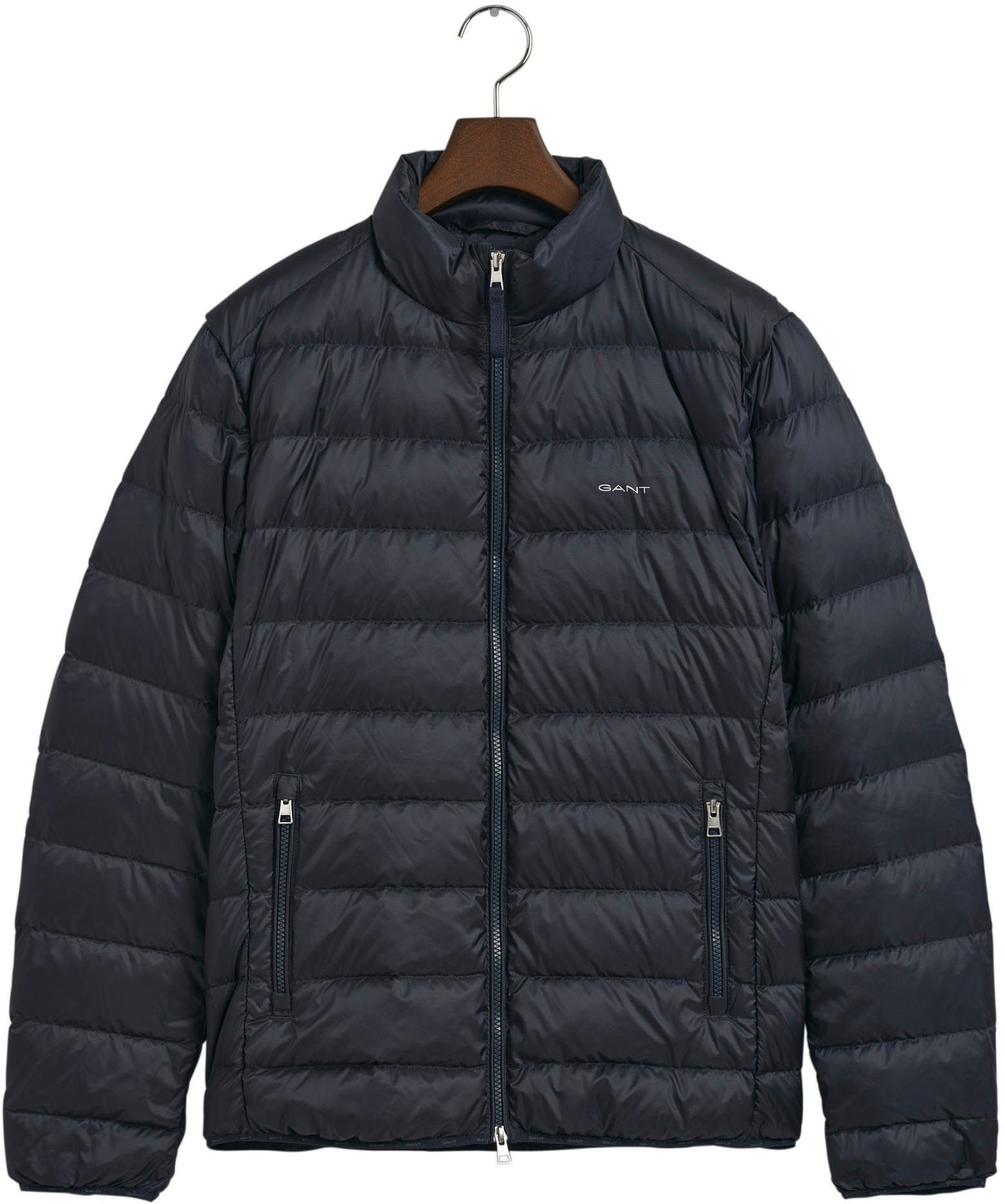 Daunenjacke klasissches LIGHT DOWN Premium sehr Qualität, Gant JACKET BLUE Design EVENING Steppjacke, Daunen leichte