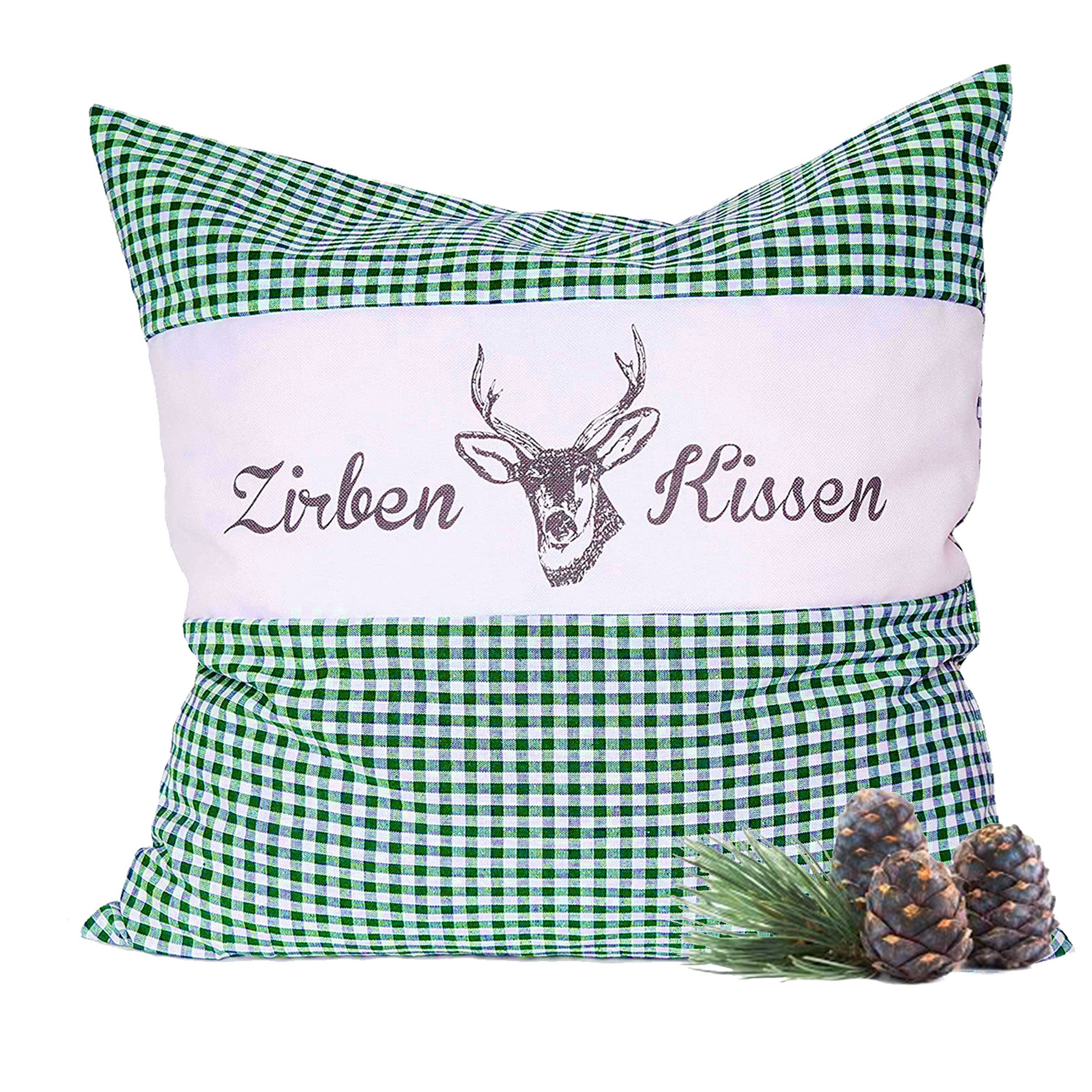 Dr. Berger Zirbenkissen Zirbenkissen Vichy Grün 40 x 40 cm