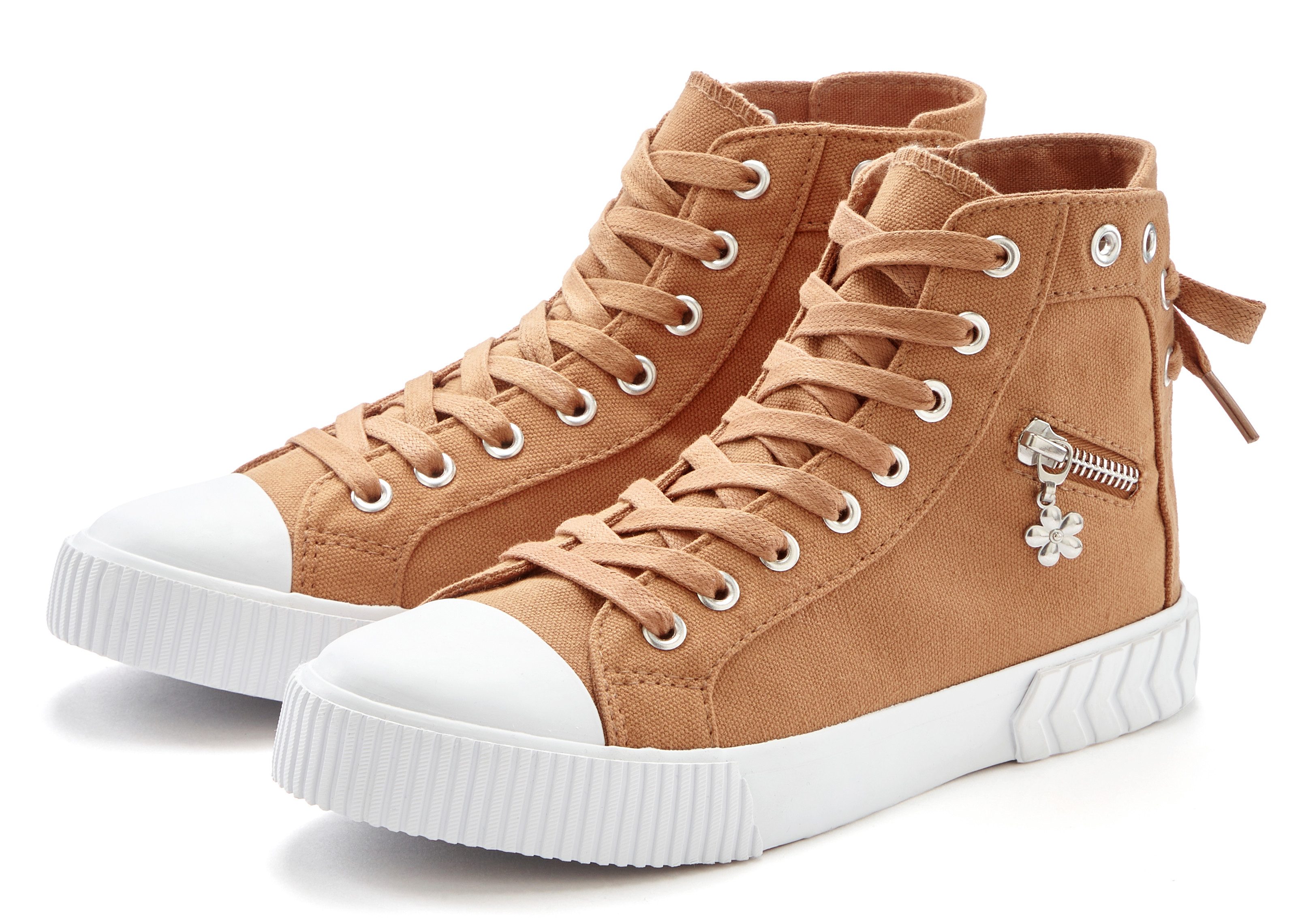LASCANA Sneaker, Stiefelette aus Textil zum günstig online kaufen