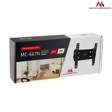 Maclean MC-667 TV-Wandhalterung, (bis 42,00 Zoll, Neigbar; integr. Wasserwaage)