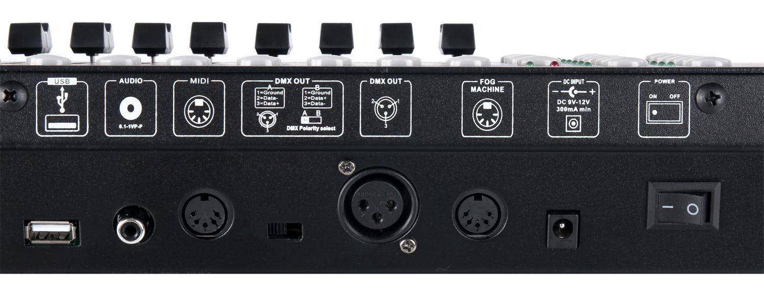 Master Kanal Controller Anschluss bis - USB Lichtanlage Showlite Max. Geräte, & Steuert Szenen Pro Midi-Input 12 192 DMX - 240 zu