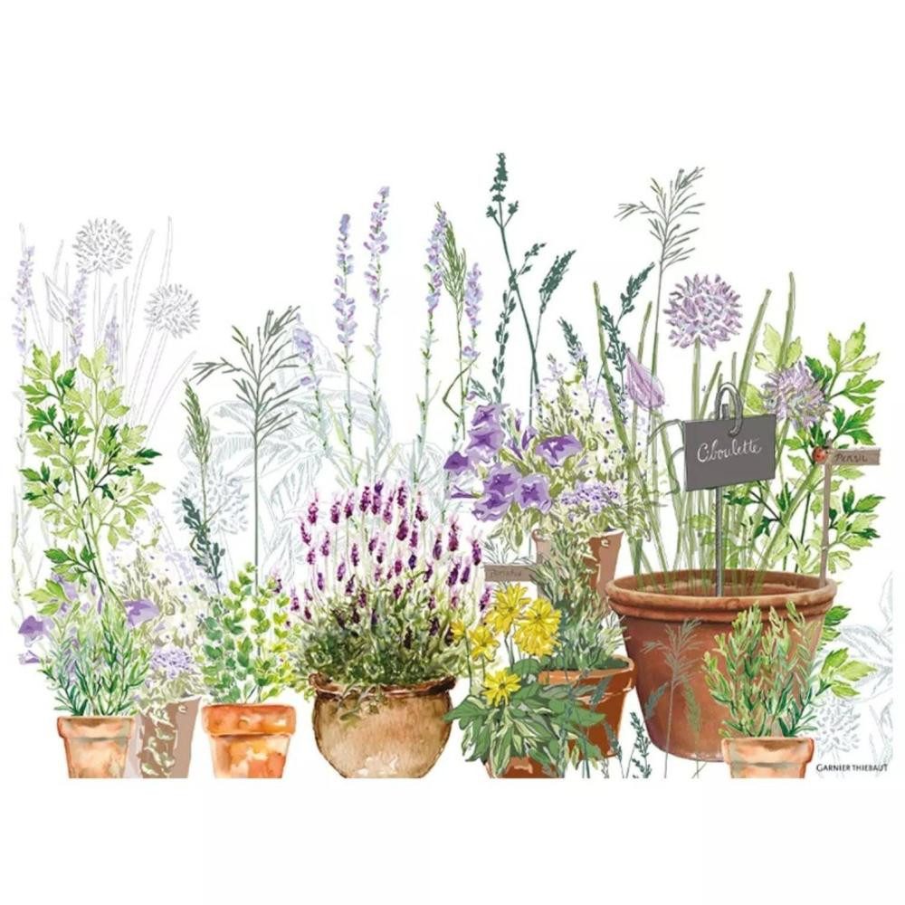 Garnier Thiebaut Platzset Jardin aromatique provence 33 x 45 cm von Garnier Thiebaut, (1 x Tischset)