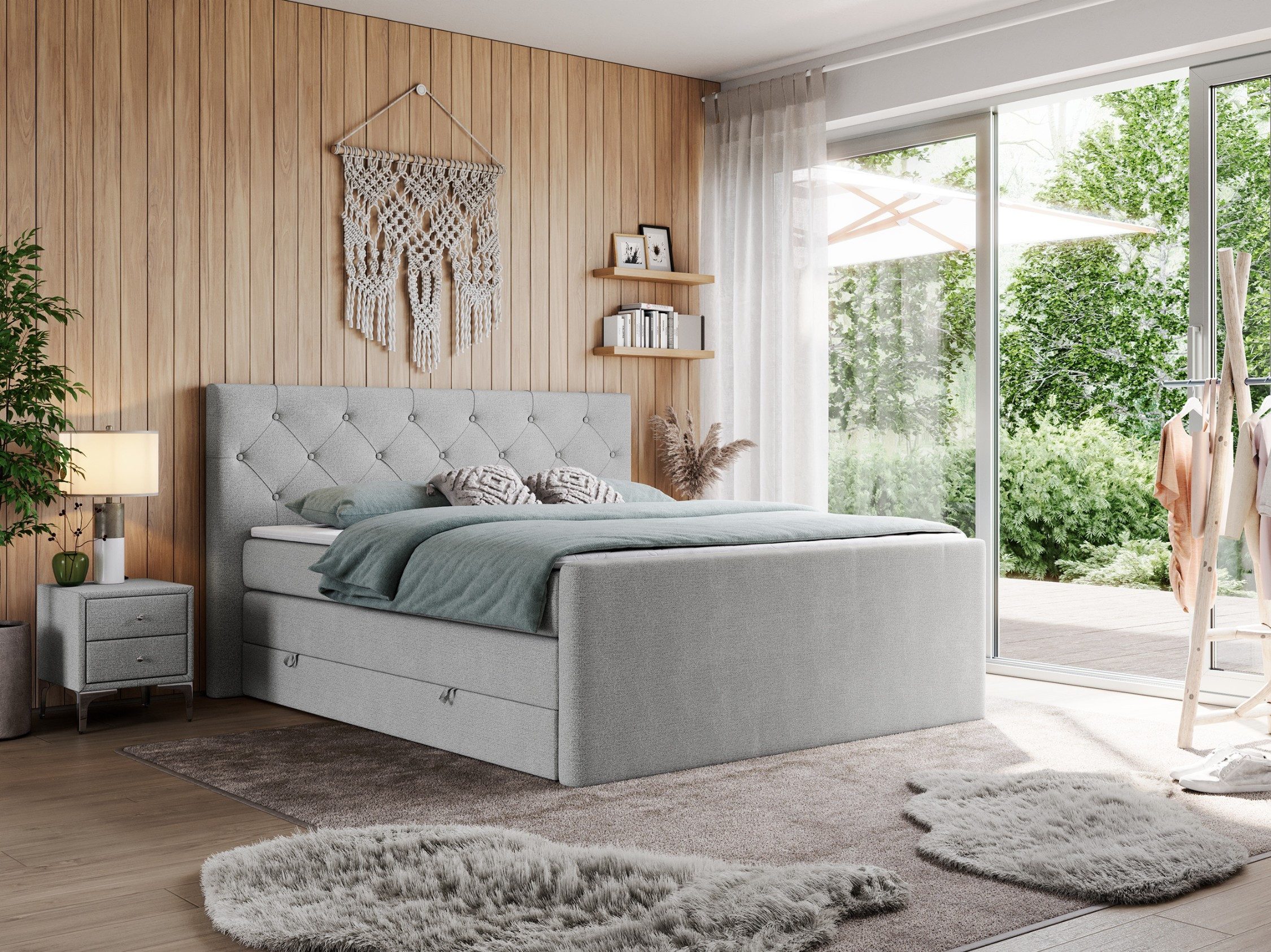 MKS MÖBEL Boxspringbett KING VELEN (T30-Schaum, günstig online kaufen