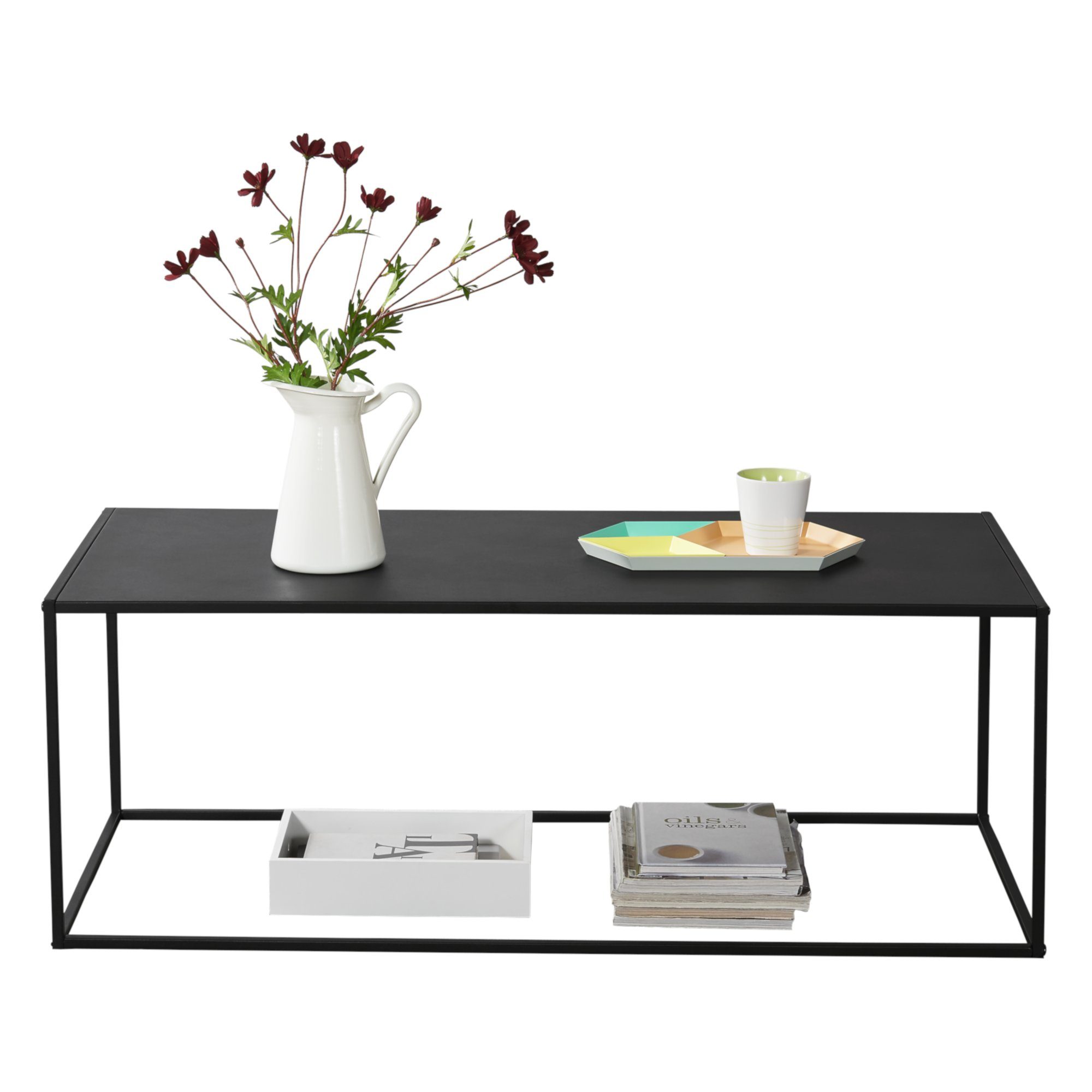 en.casa Couchtisch, »Mandal« Beistelltisch Sideboard schwarz günstig online kaufen