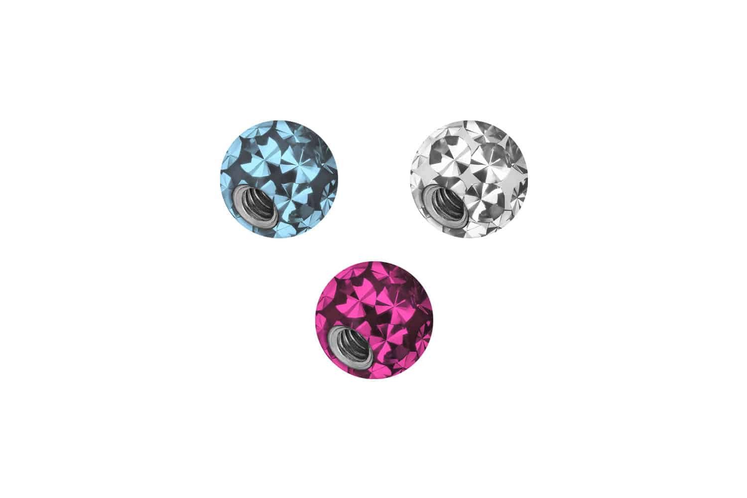 Piercing-Set SET Chirurgenstahl Schraubkugel EPOXY