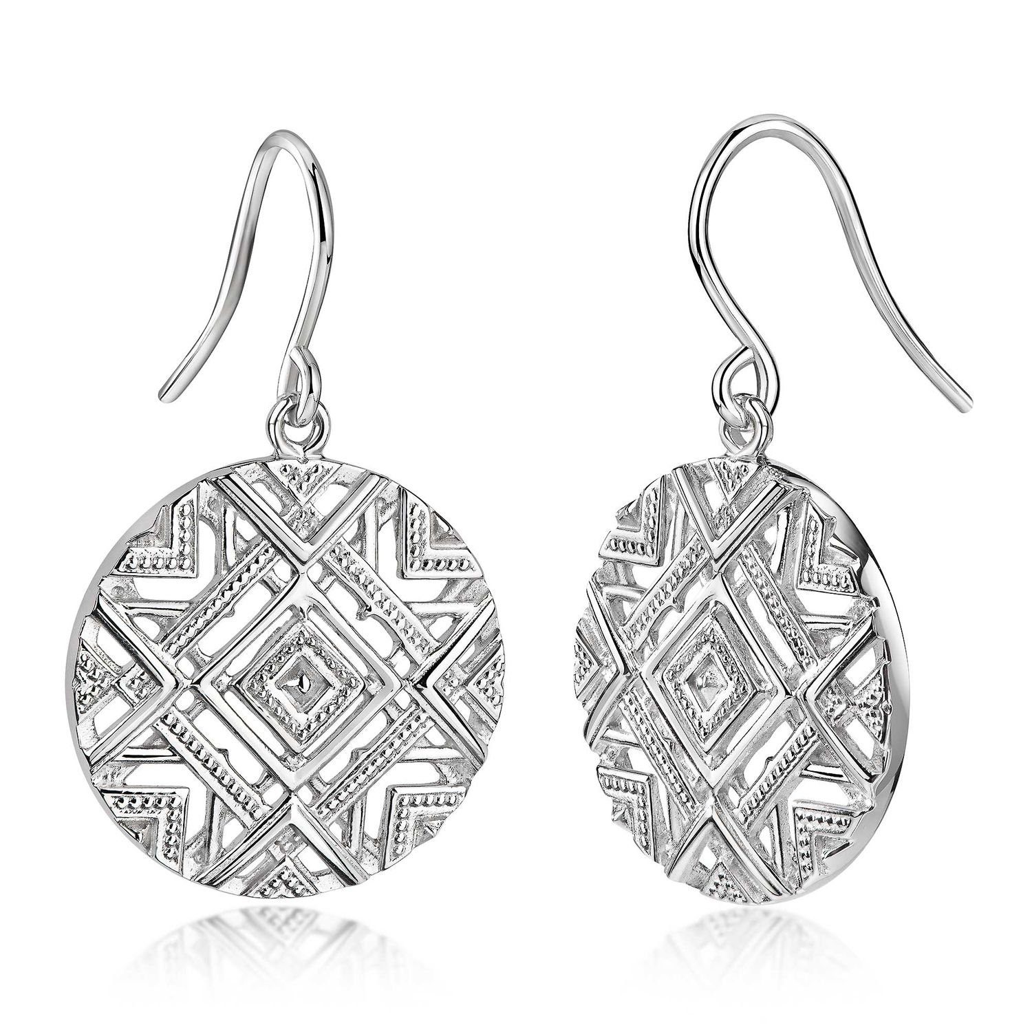 Materia Paar Ohrhänger Damen Silber Ornament Mandala Afrikanisch SO-338, 92 günstig online kaufen
