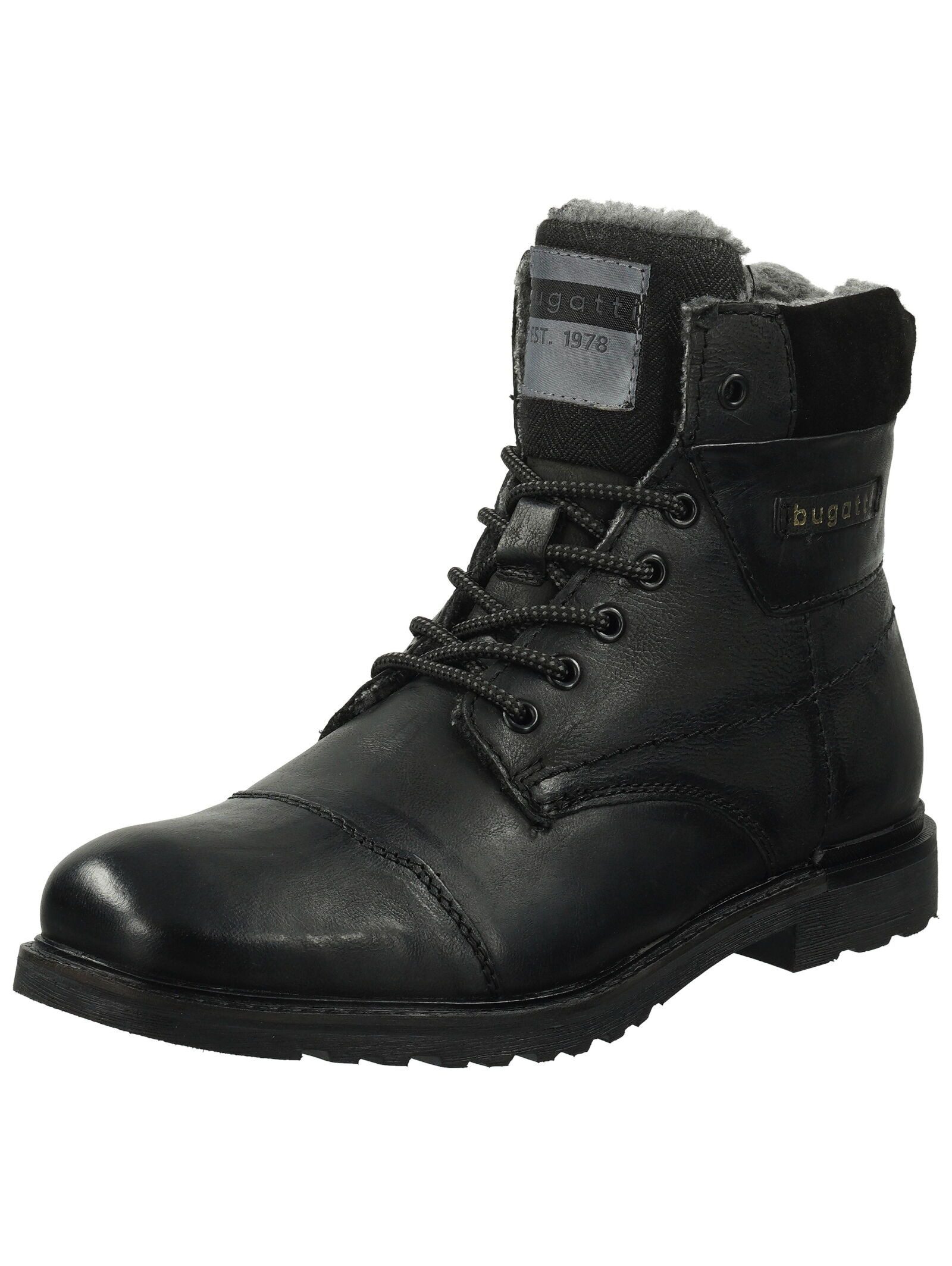 bugatti Stiefelette Leder Schnürstiefelette