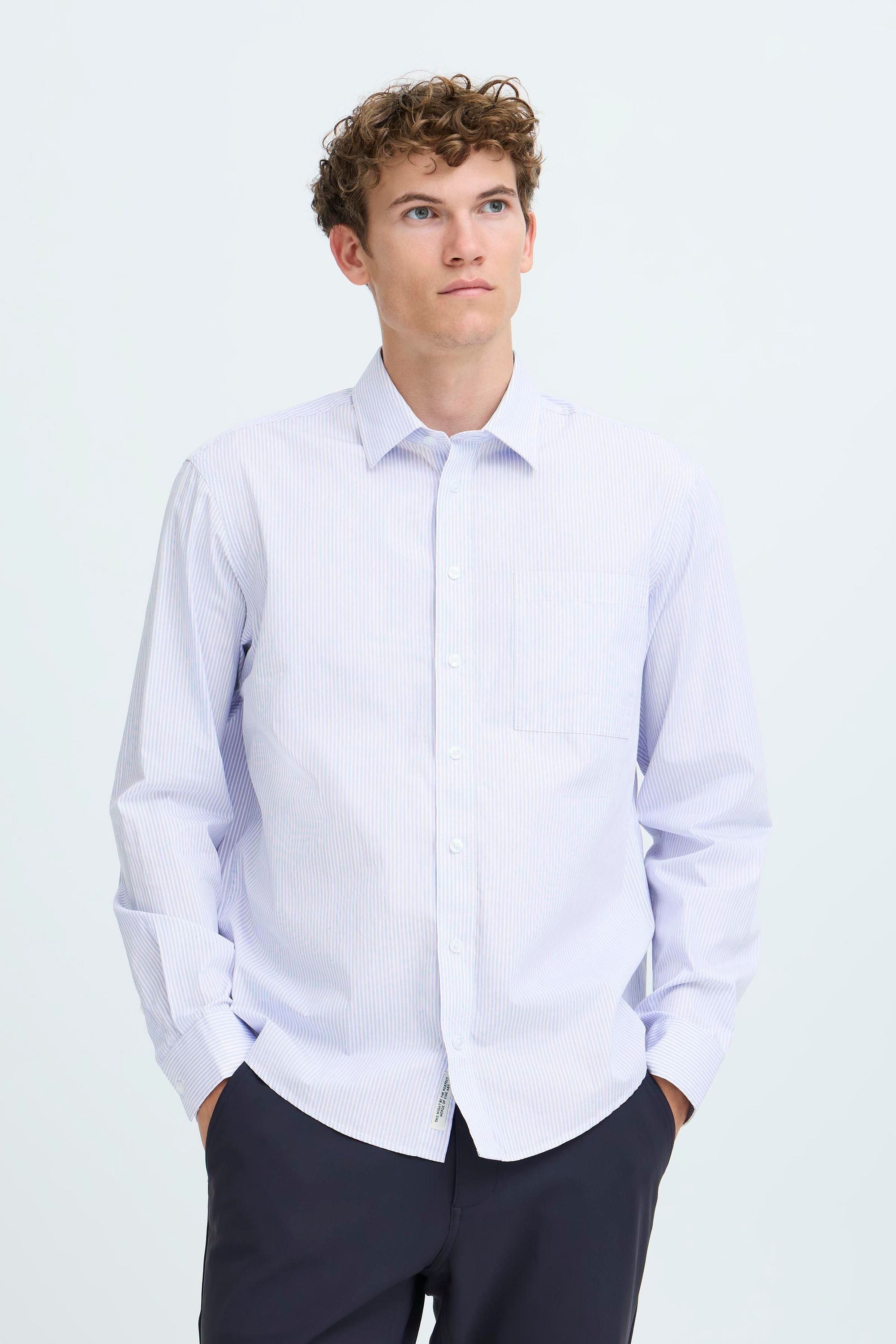 Casual Friday Langarmhemd CFBJØRN Elegantes Hemd mit Streifen