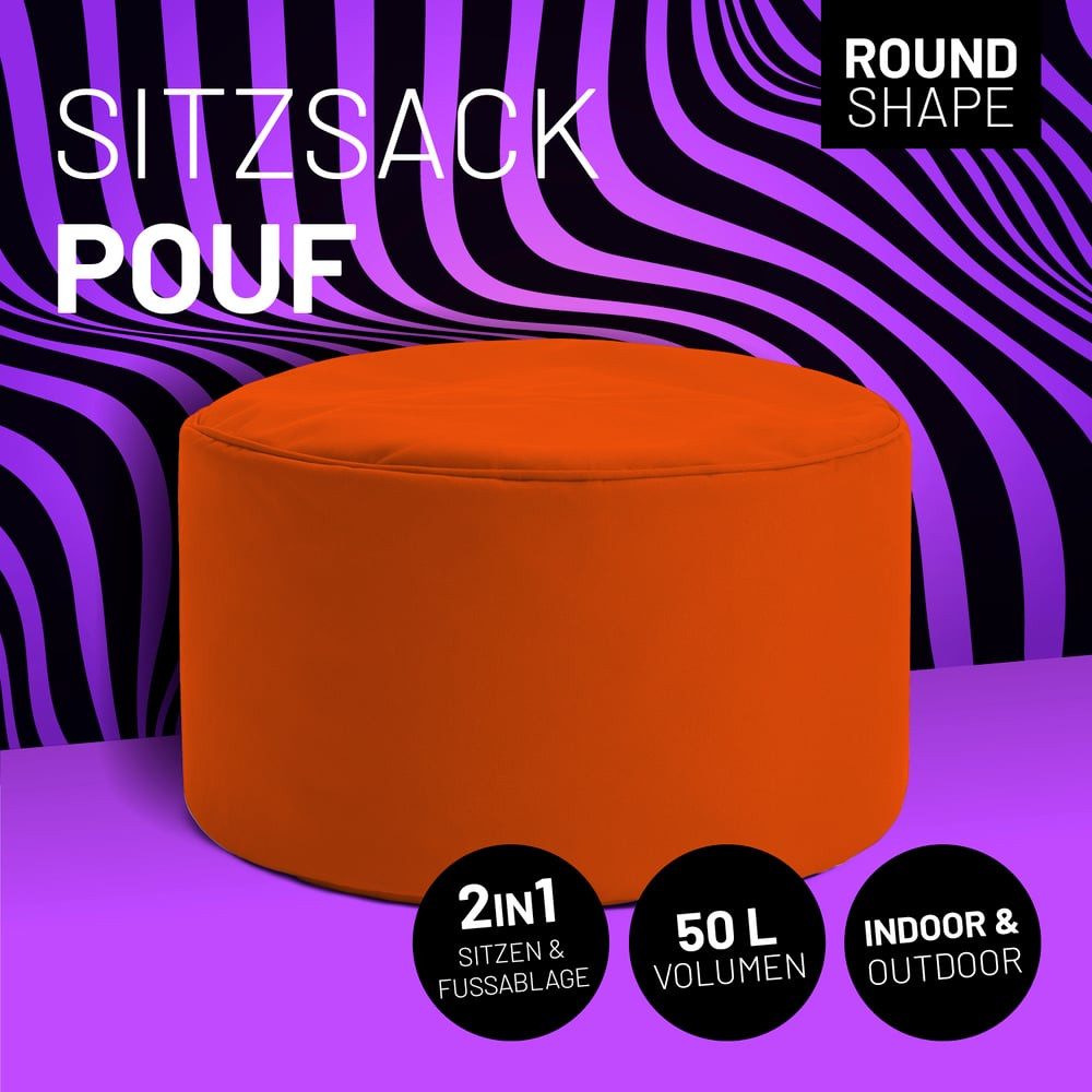 Lumaland Sitzsack Pouf 50L kompakt Hocker, günstig online kaufen