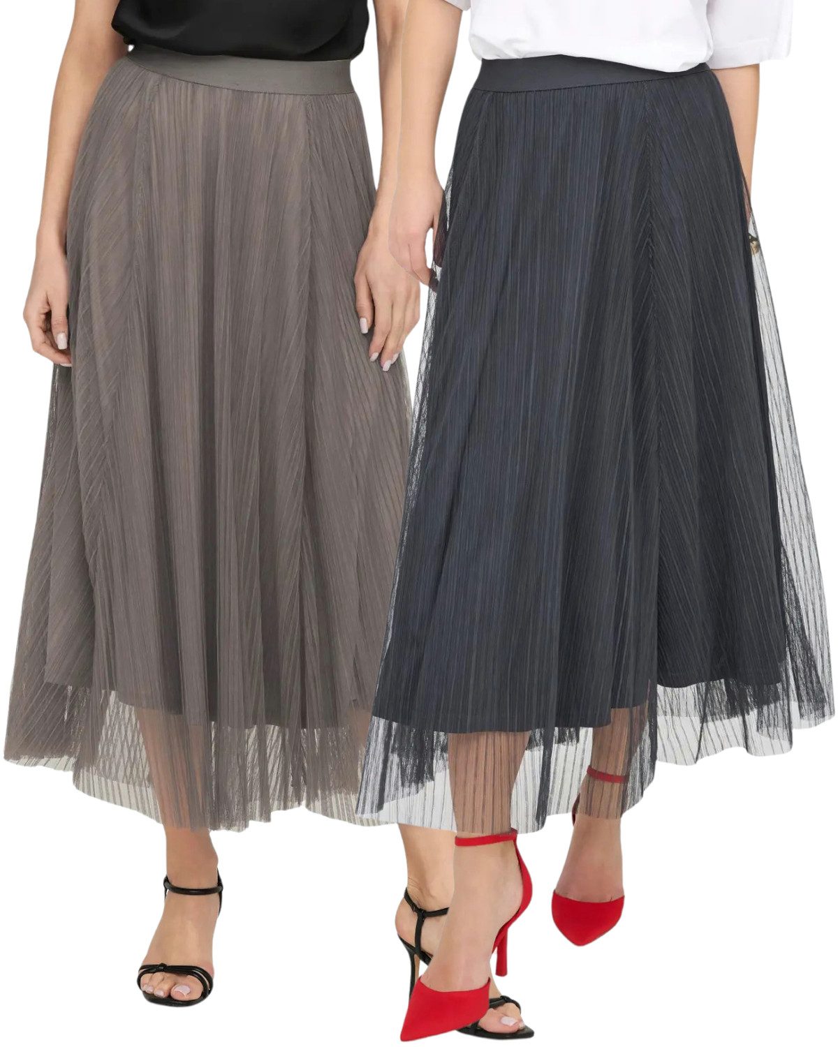 ONLY Tüllrock (2er-Pack, Doppelpack) Fließender Stoff mit angenehmem Tragegefühl