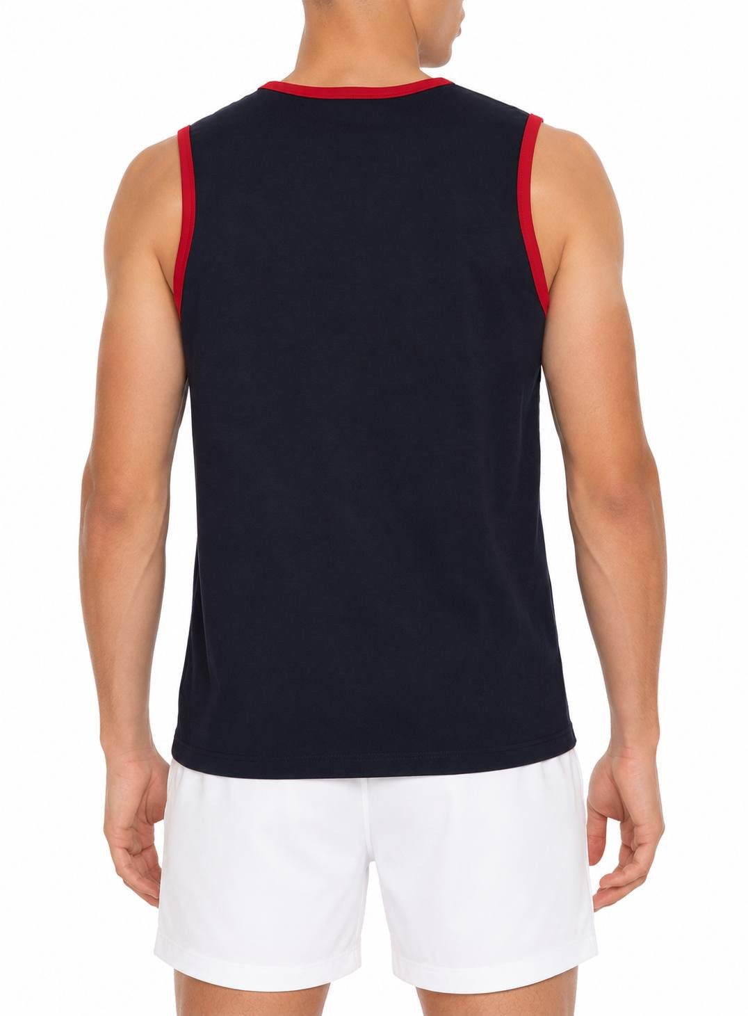 Sergio Tacchini Muskelshirt T-Shirt Sergio Tacchini Dallas (1-tlg) Mit Kontraststreifen