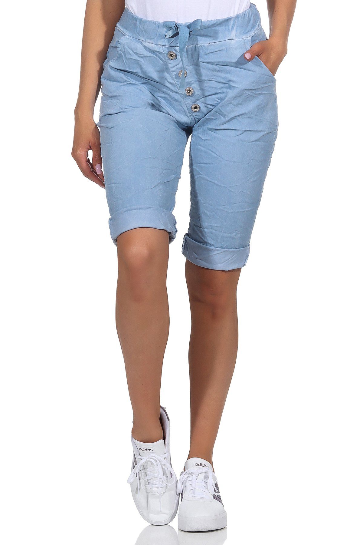 CLEO STYLE Bermudas Damen Bermuda 20828 34-38 Hellblau