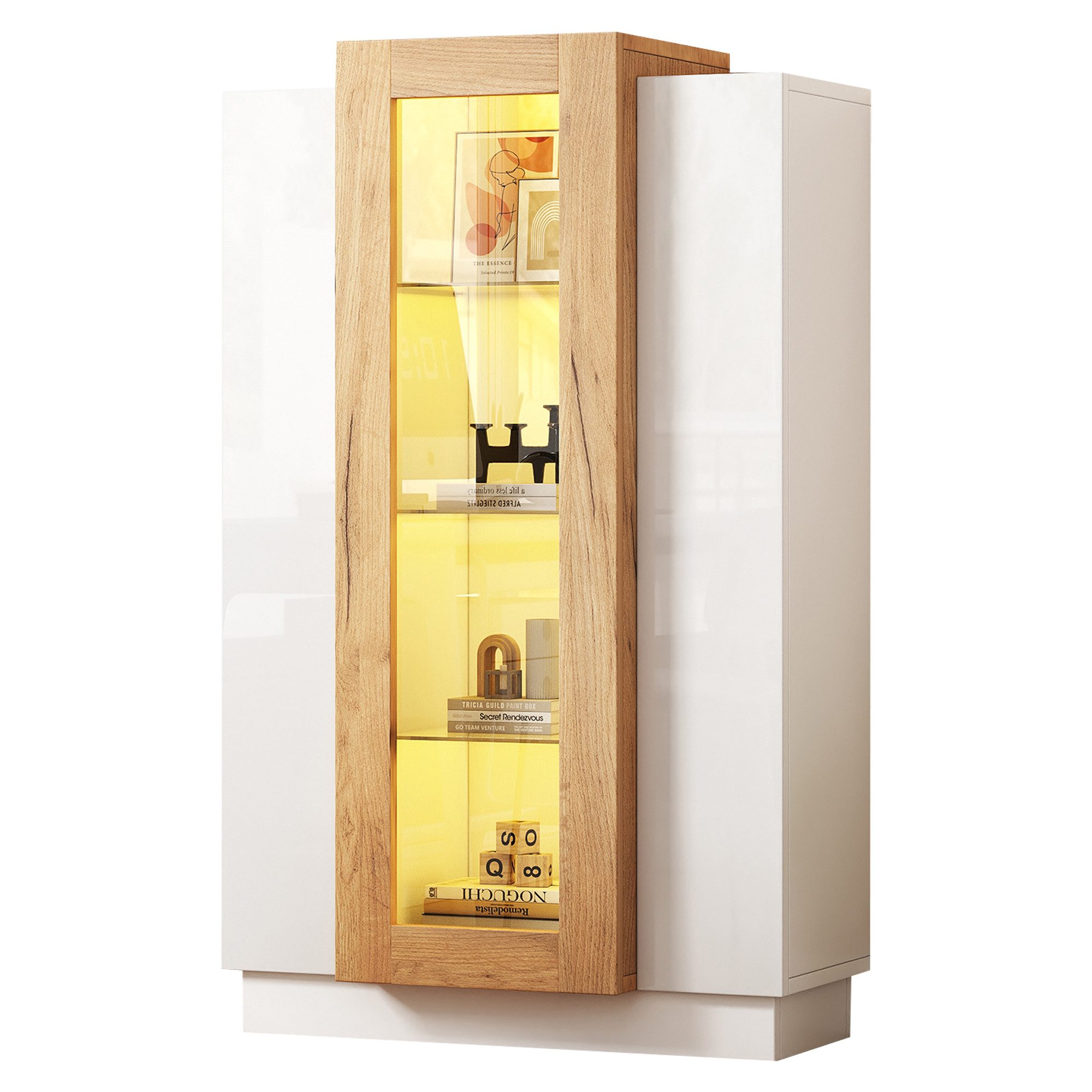 MODFU Vitrine transparentem Acryldesign und Rückprallschaltern günstig online kaufen