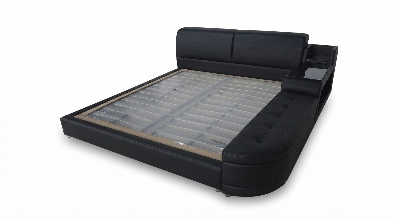 Xlmoebel Polsterbett Luxus Polsterbett aus Leder mit edler Verarbeitung (Bettgestell, Bett LB8820), Hergestellt in Europa
