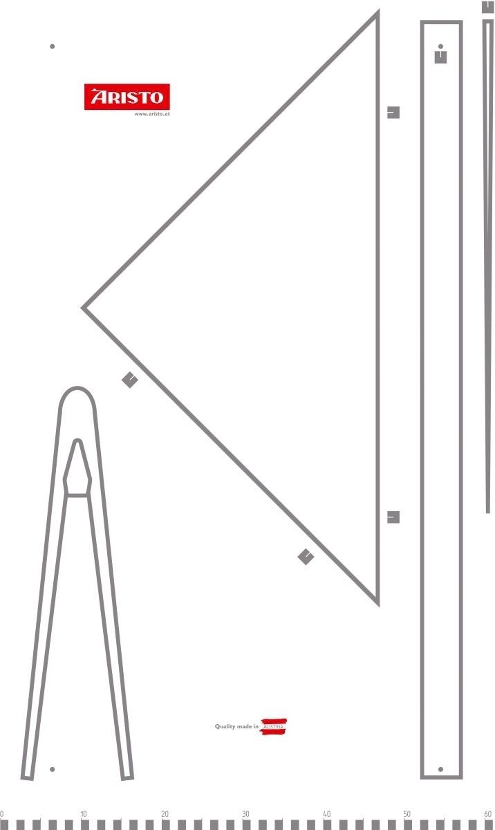 ARISTO Vokabelheft Aufbewahrungstafel für Wandtafelgeräte 100x60cm Kunststoff weiß