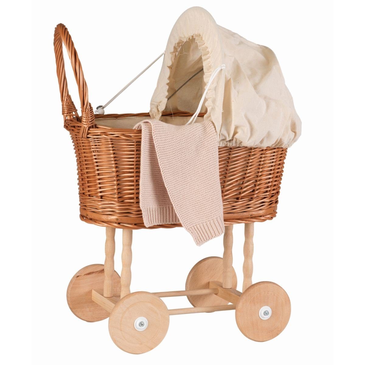 Egmont Toys Puppenwagen Puppenwagen Natur Kinderwagen Puppen Zubehör