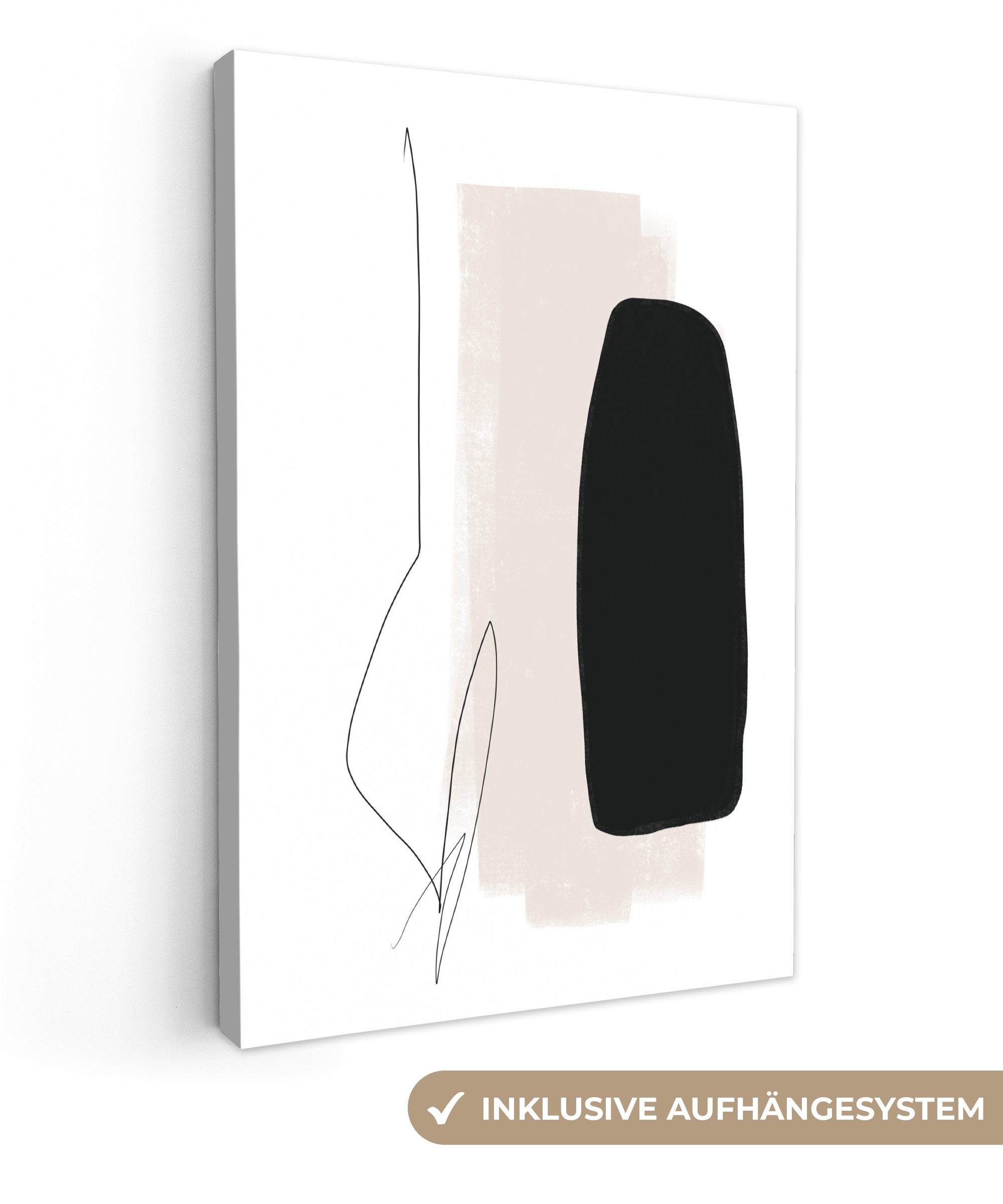 OneMillionCanvasses® Leinwandbild Malerei - Linienkunst - günstig online kaufen