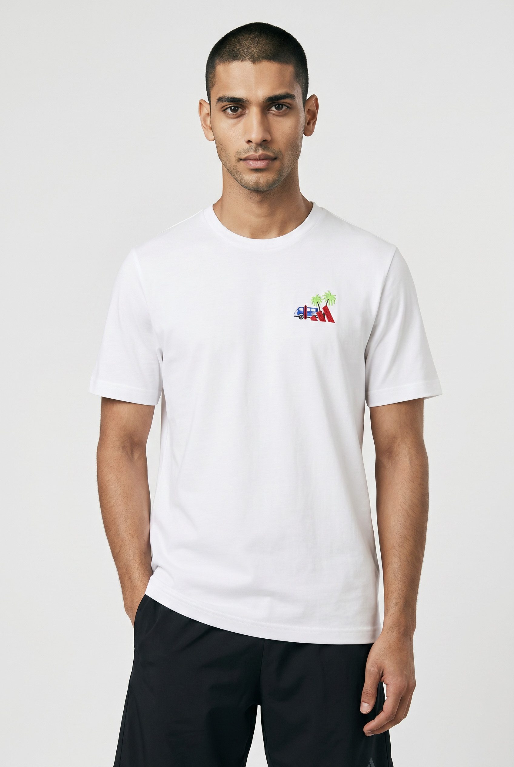 T-Shirt MINI EMBROIDERY SURFING GRAPHIC