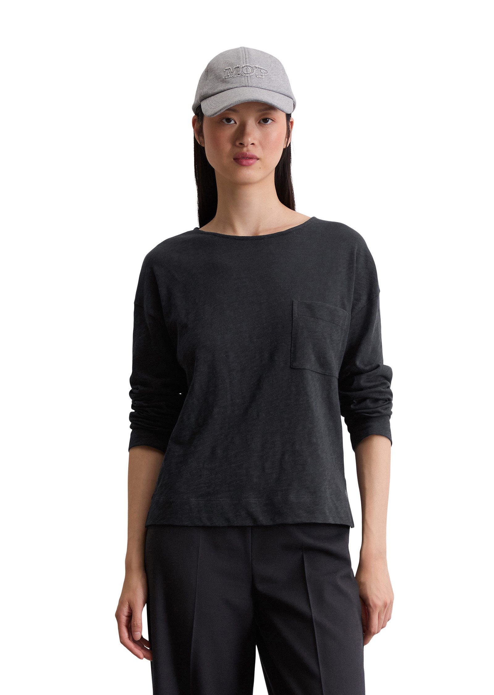 Marc O'Polo Langarmshirt aus Slub Jersey günstig online kaufen