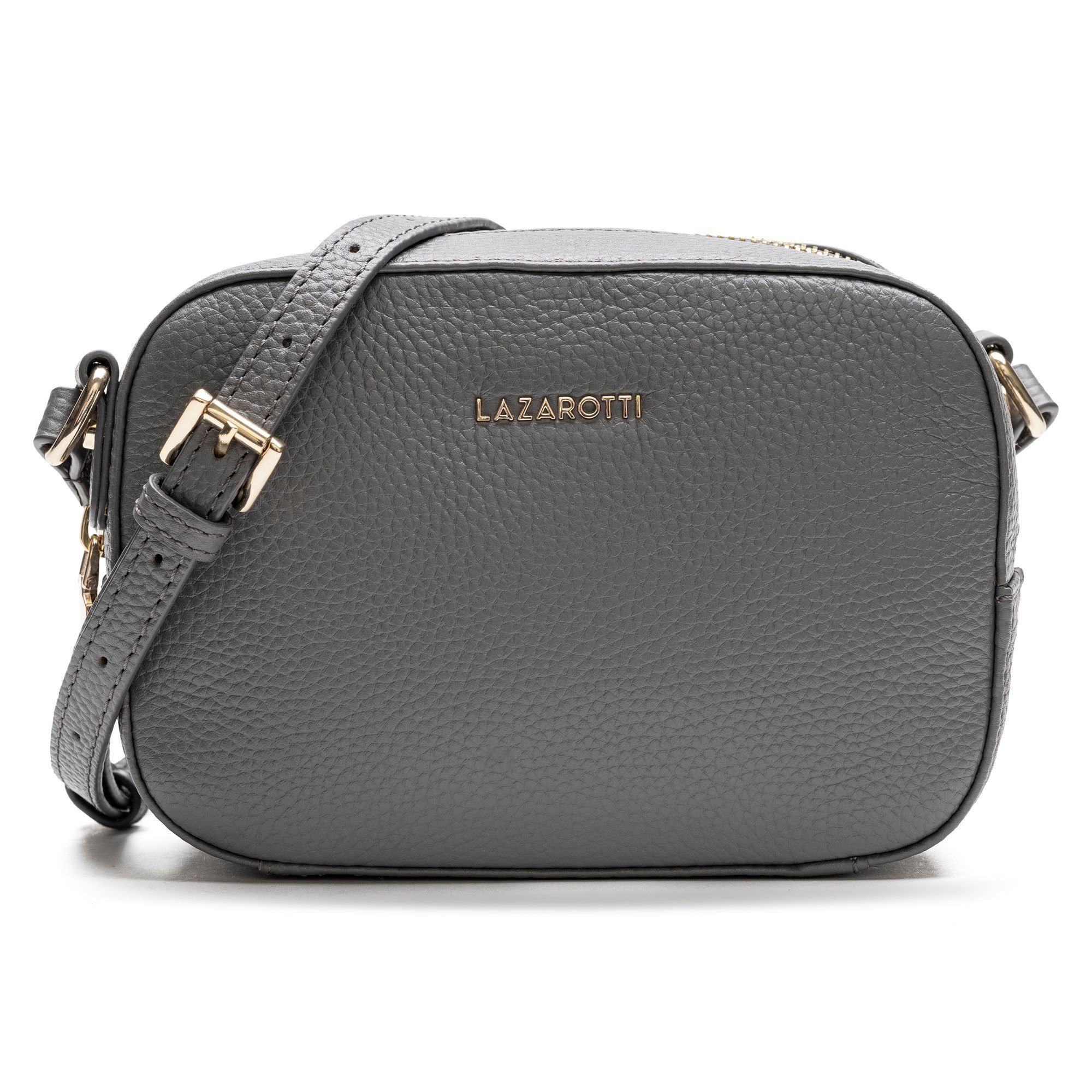 Leder Bologna Leather, Umhängetasche grey Lazarotti