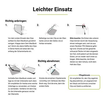 Artwizz Laptop-Hülle IcedClip, Transluzenter Bumper Rundumschutz mit schwarzem TPU Rahmen 13 Zoll, MacBook Air 13" (2022/2024 M2/M3)
