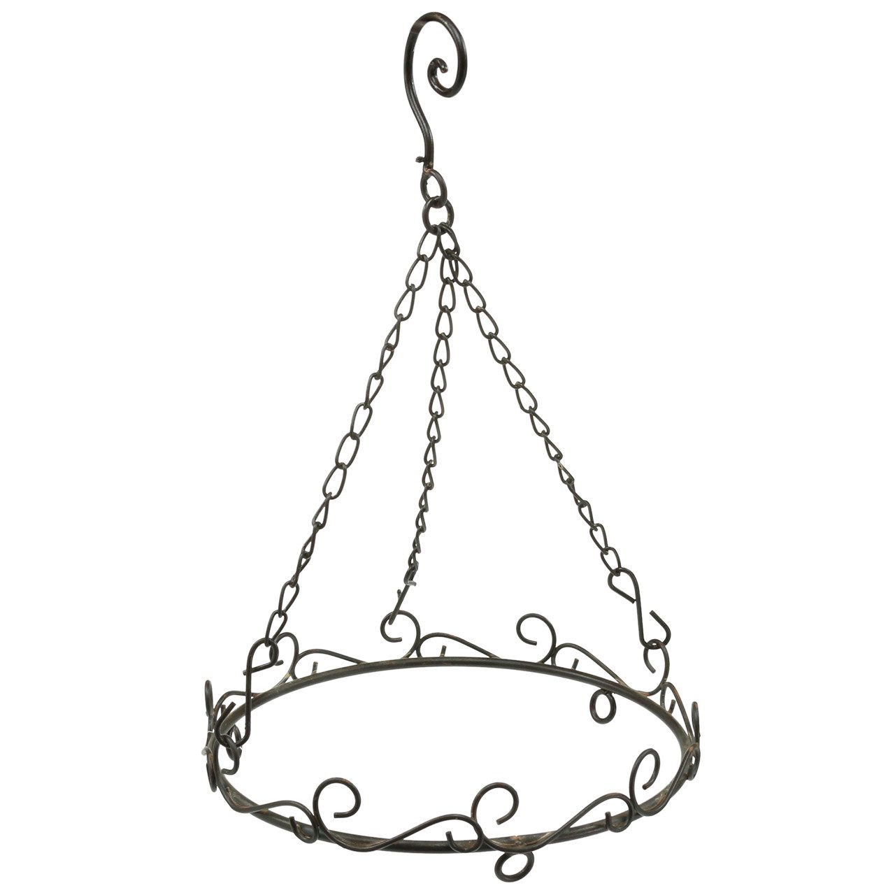 Florists Products Gartenfigur Dekoring mit Haken Rost Vintage Look Ø20,5cm Shabby Chic