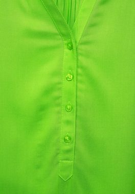 STREET ONE Klassische Bluse Street One Bluse in Unifarbe in Shiny Apple Green (1-tlg) Locker geschnitten