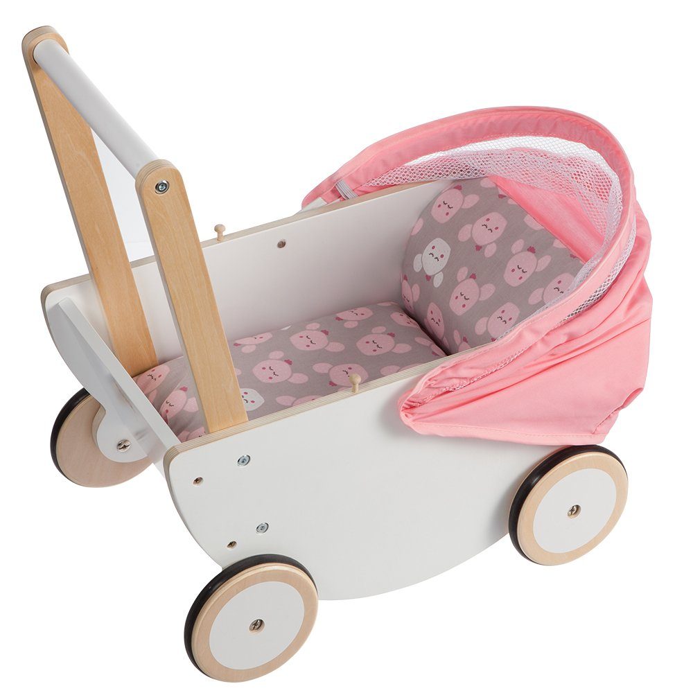 howa Puppenwagen "Cozy Cactus", aus Holz mit faltbarem Verdeck