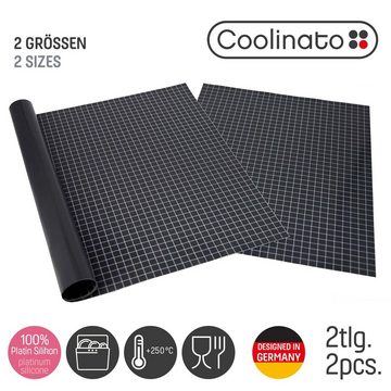 Coolinato Backmatte Set 2tlg, 100% Platin Silikon, rutschfest