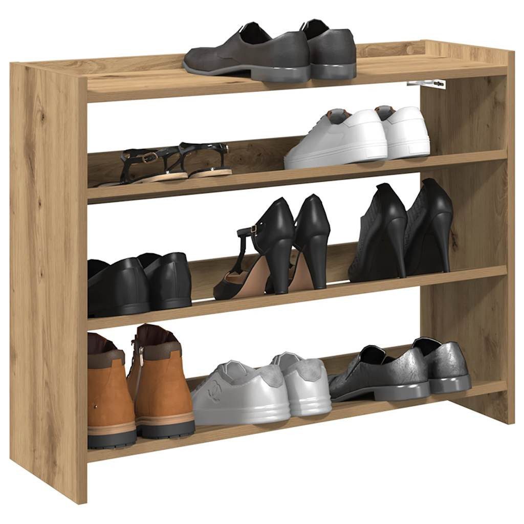 vidaXL Schuhschrank NA Schuhschrank aus Holz mit 3 Fächern 80x25x61 cm für Eingangsbereich