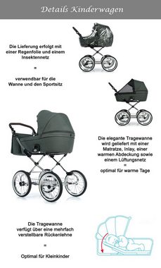 Roan Kombi-Kinderwagen Coss Classic 2 in 1 inkl. Sportsitz und Zubehör in 3 Farben