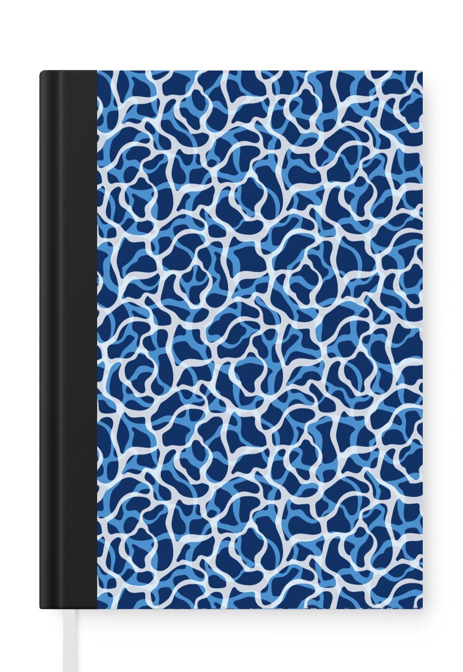MuchoWow Notizbuch Notizbuch Tagebuch Haushaltsbuch Notebook A5 Wasser - Blau - Weiß -, Notizbuch Tagebuch Hardcover