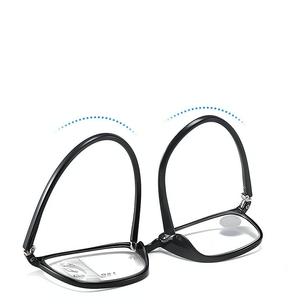 PACIEA Rahmen bedruckte presbyopische Mode schwarz Lesebrille blaue Gläser anti