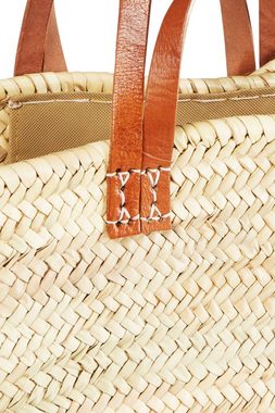 Marrakesch Orient & Mediterran Interior Korbtasche Tasche Korbtasche Strandtasche, Marokkanische Palmblatt Einkaufskorb, Handarbeit, echtes Leder