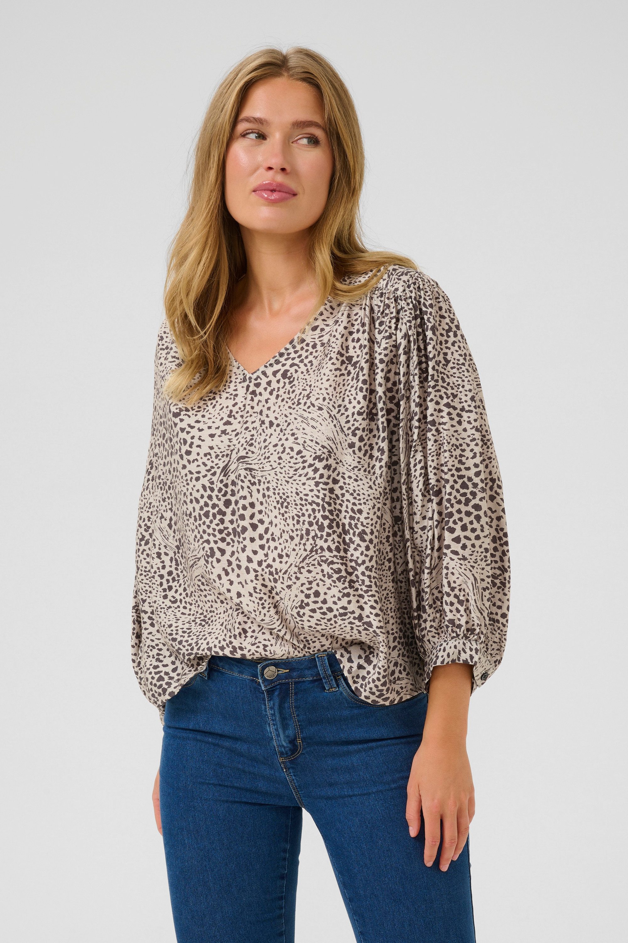 KAFFE Langarmbluse Langarm-Bluse KAdebra