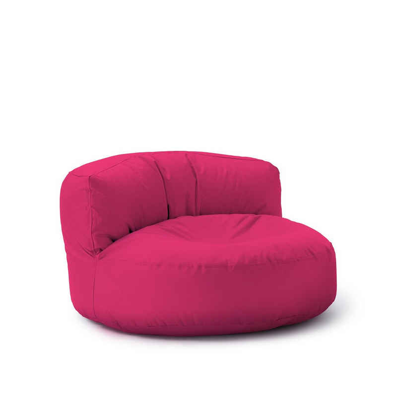 Lumaland Sitzsack »Round Sofa Sitzkissen Bean Bag Bodenkissen Couch Lounge«, In-/Outdoor 90x50x30 wasserabweisend 320L pink