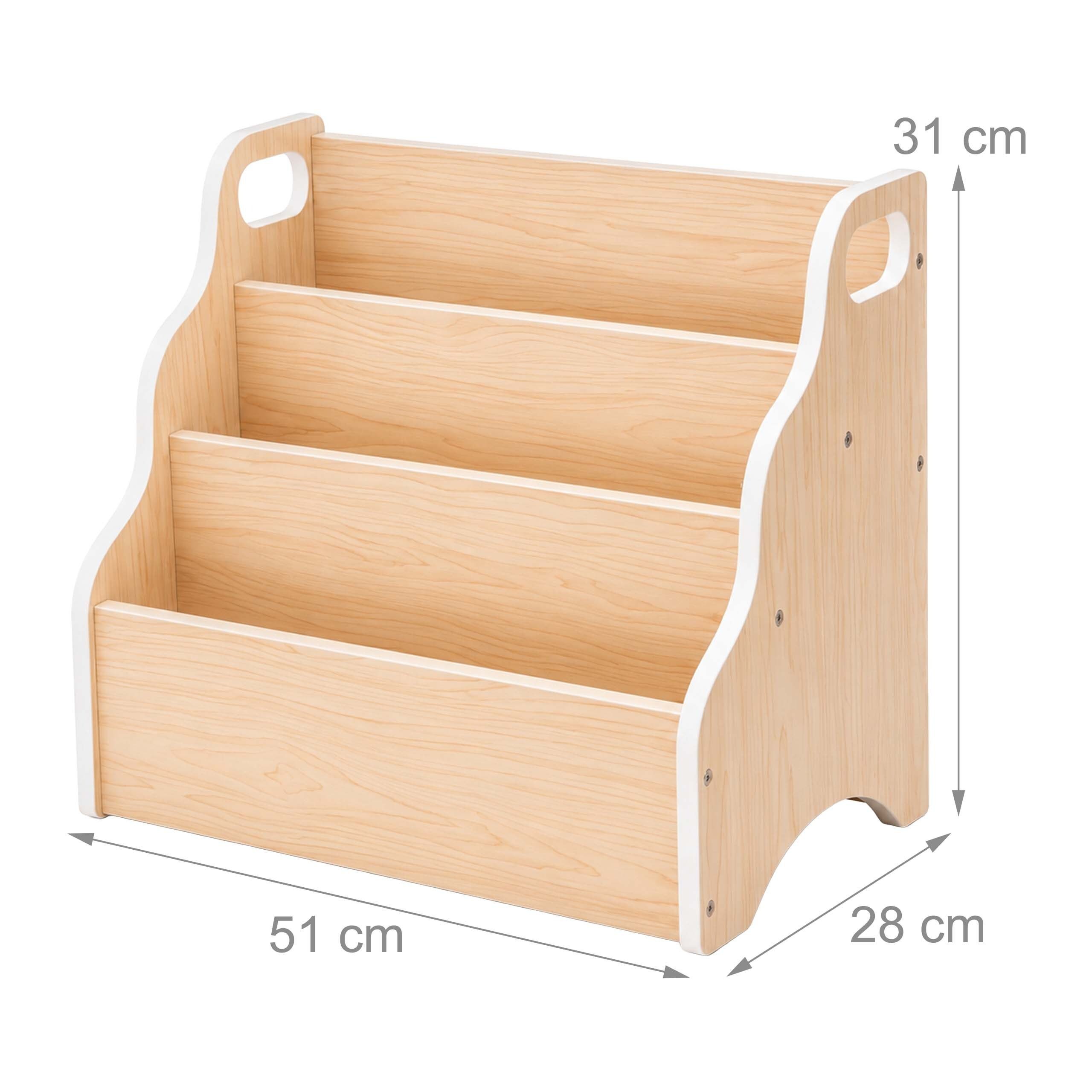 relaxdays Kinderregal Tragbares Kinder-Bücherregal Tisch, 1-tlg. – Bild 4 von 5