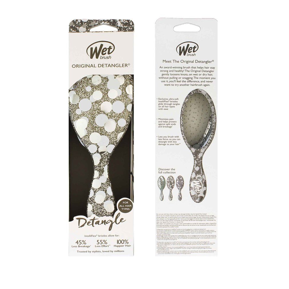 The Wet Brush Haarbürste Nassbürste Original Detangler Groovy Disco Silber