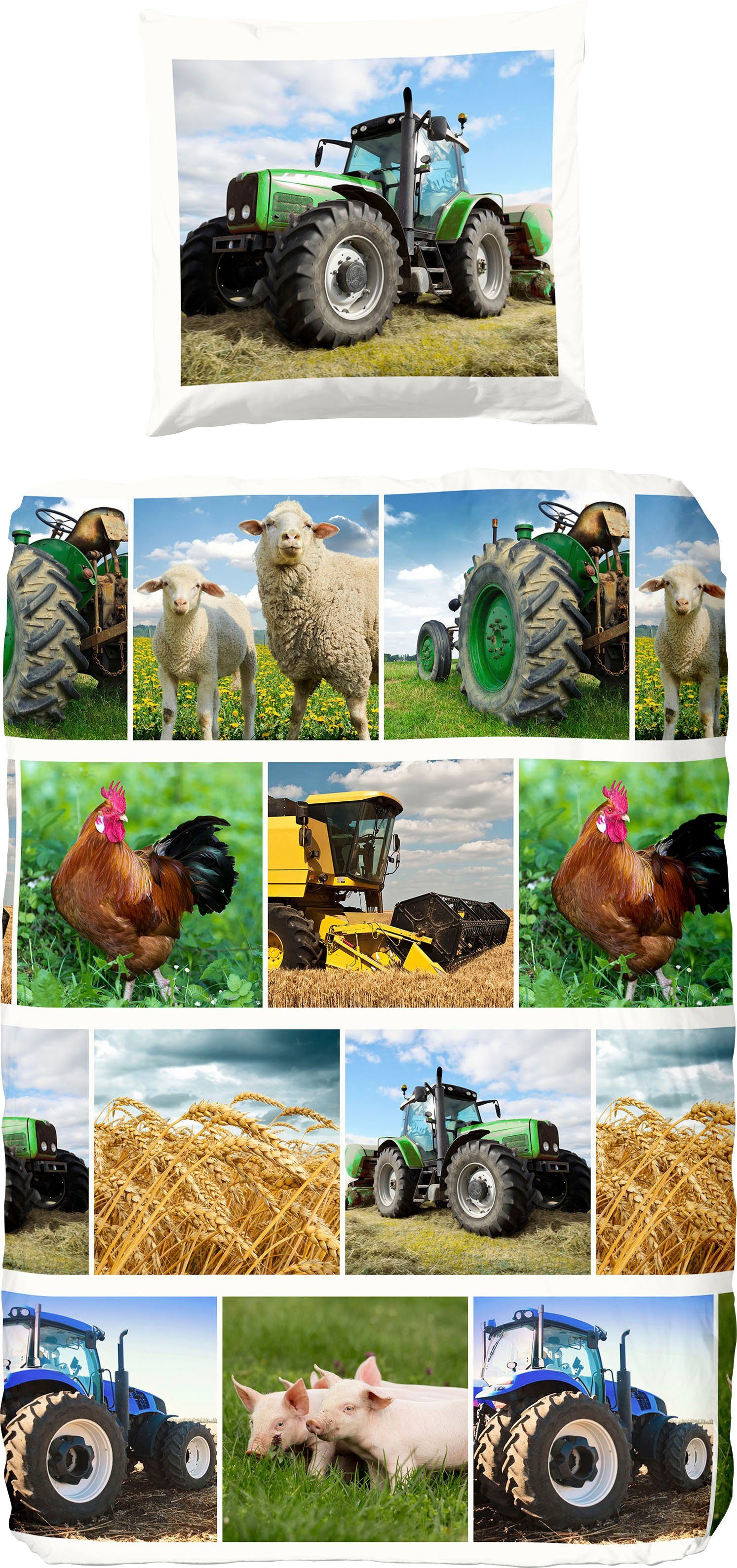 good morning Kinderbettwäsche Agri, Renforcé, 2 günstig online kaufen