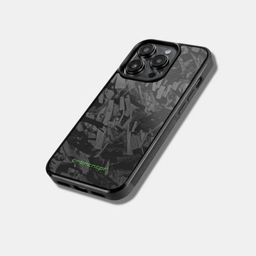 CRBNCNCPT Handyhülle Forged Carbon iPhone 13 14 15 Schutzhülle Case Hardcover Schwarz, Forged Carbon