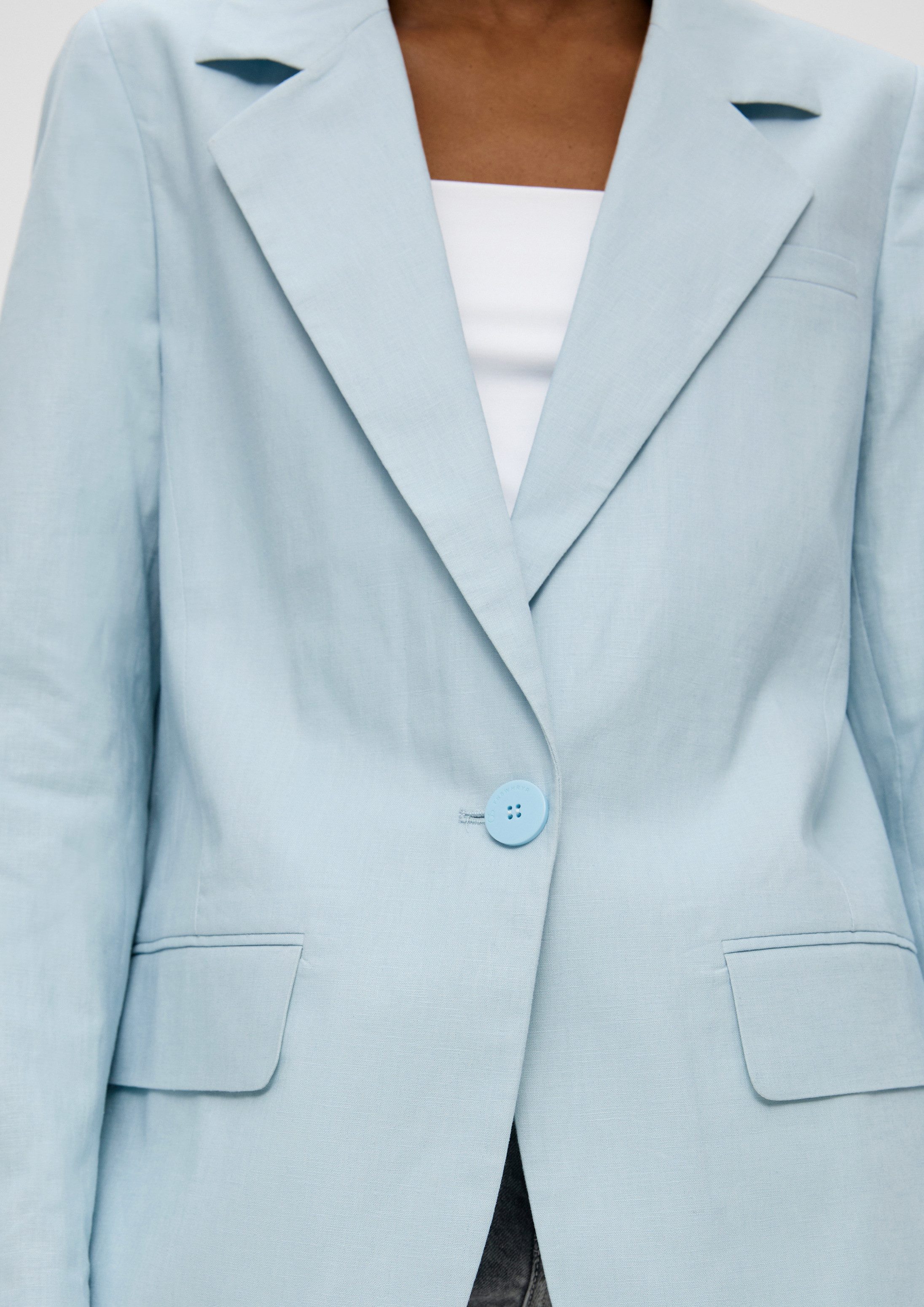 QS Jackenblazer Indoor-Blazer Blazer aus Leinenmix