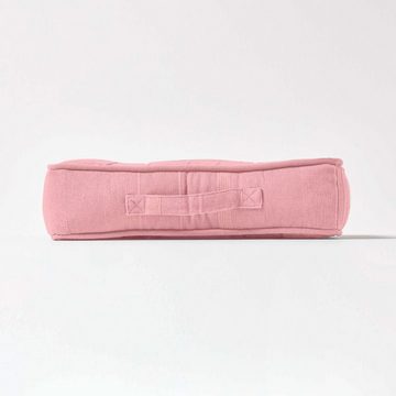 Homescapes Bodenkissen Rajput Sitzkissen aus 100% Baumwolle, 40 x 40 x 8 cm, pink
