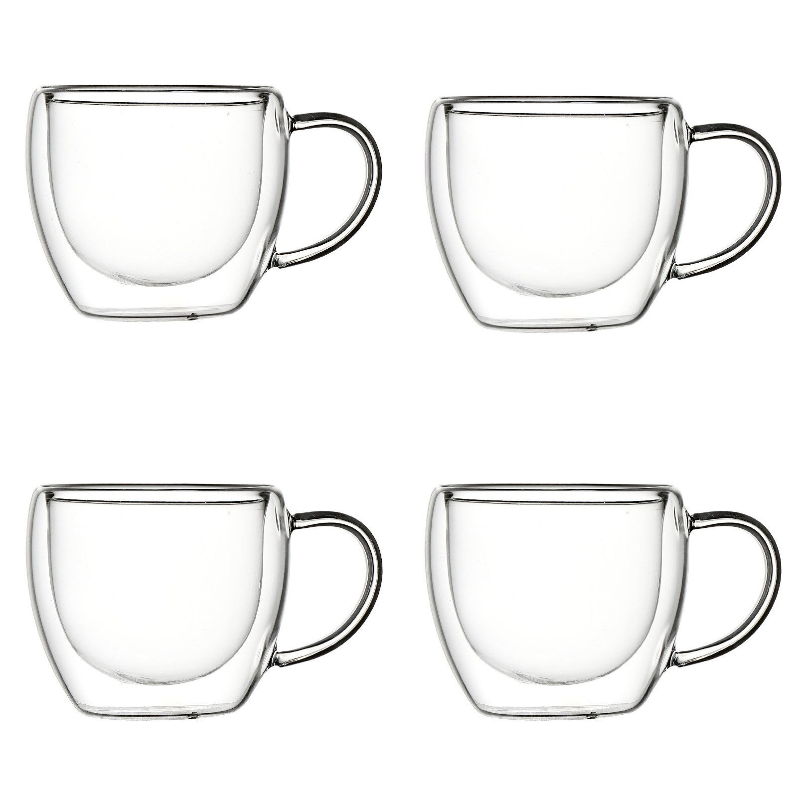 Jumpeak Gläser-Set Kaffeebecher,Espressotassen,cappuccinotassen,Weingläser,tassen set, Tasse,Glühweintassen,weingläser set,doppelwandige gläser,Geschenkset
