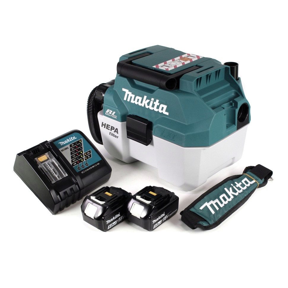 Makita Staubabsauger DVC 750 LRTX3 Akku Staubsauger Nass und Trockensauger 18 V tragbar